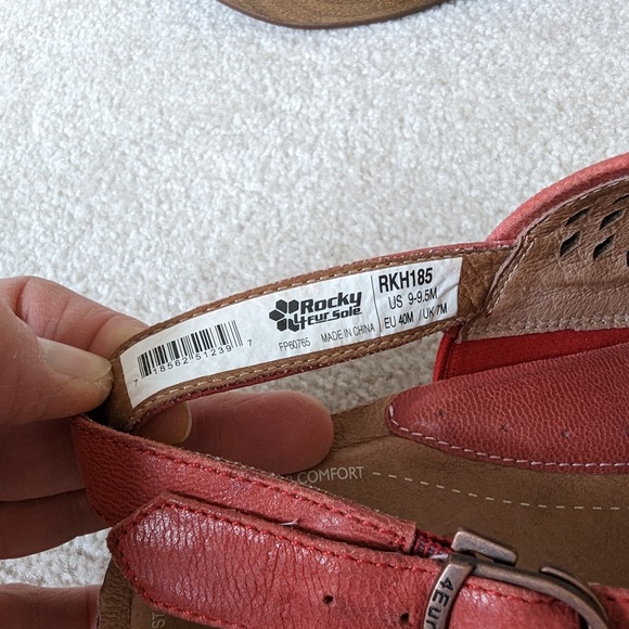 Rocky 4EurSole RKH185 Women Red Sprightly Slingback Comfort Sandal Non-Slip Sz 9 - Picture 8 of 16